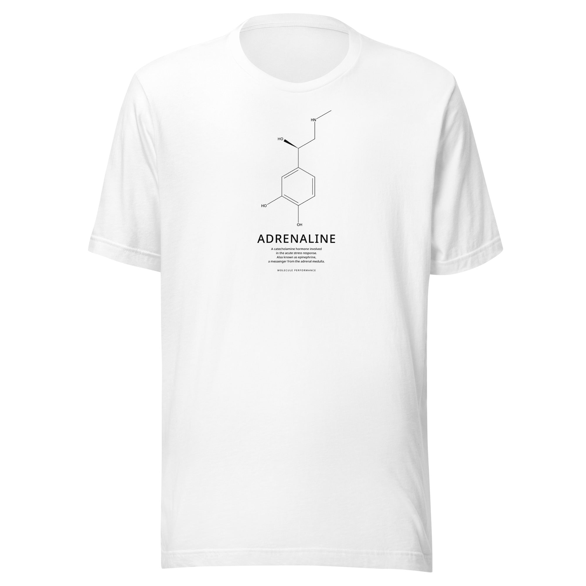 Adrenaline t-shirt in white, product mockup